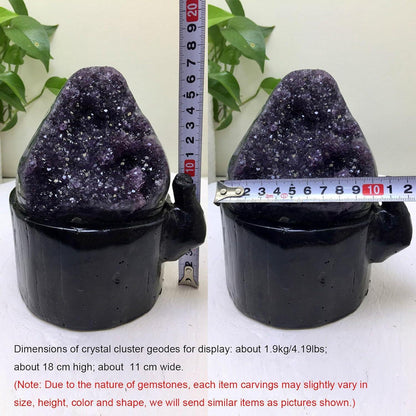 Natürliche Amethyst-Kristallcluster Geoden Heilkristalle 4.19lbs