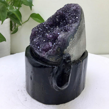 Natürliche Amethyst-Geoden Cluster Heilkristalle 4.19lbs