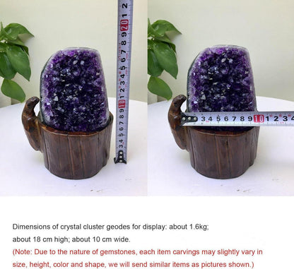 Natürliche Amethyst-Cluster Geoden Heilkristalle 3.53lbs