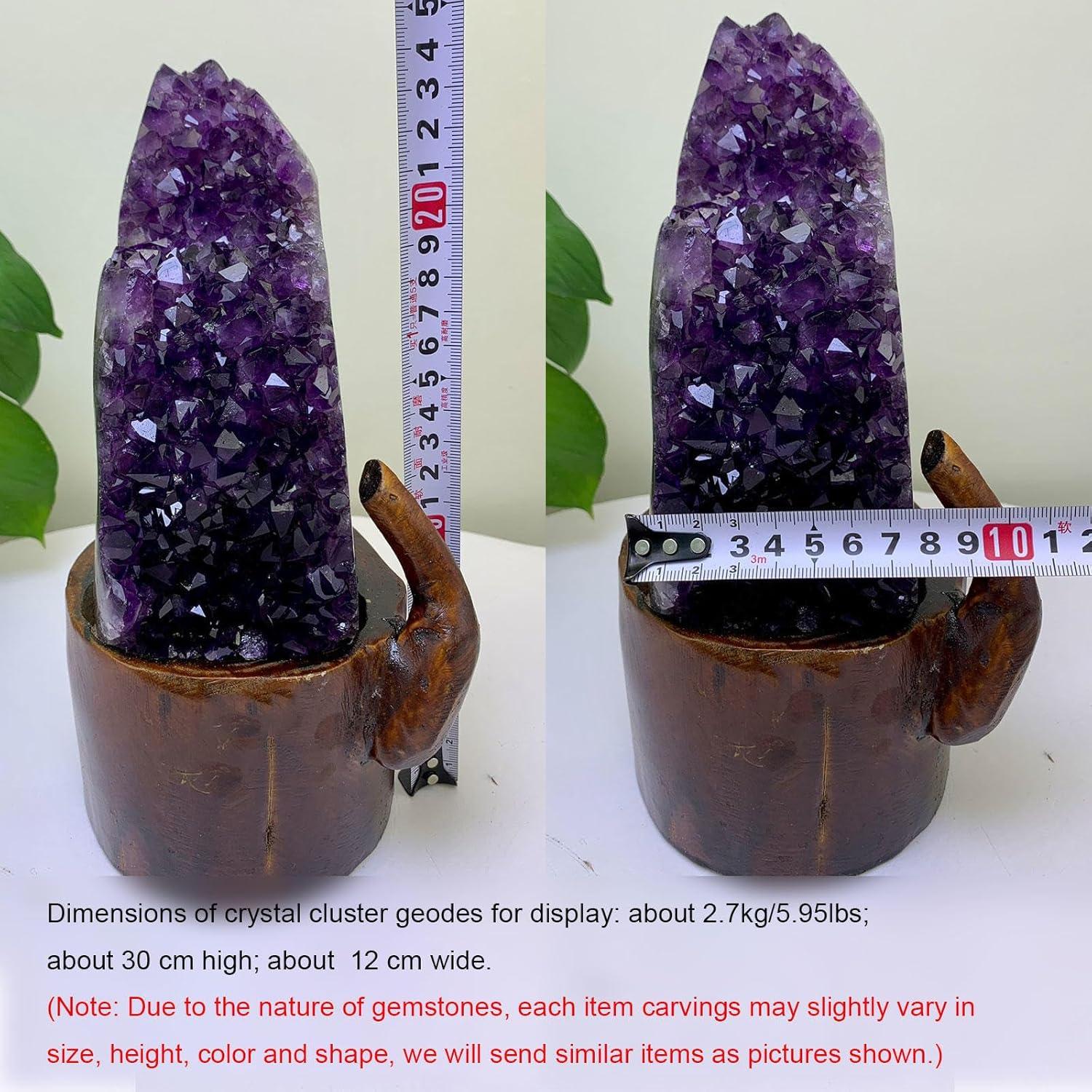 Natürlicher Amethyst-Kristall-Cluster Uruguay 5,95 Pfund Polierte Kanten