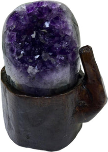 Natürliche Amethyst-Kristallcluster 1.1lbs Geode Heilkristalle