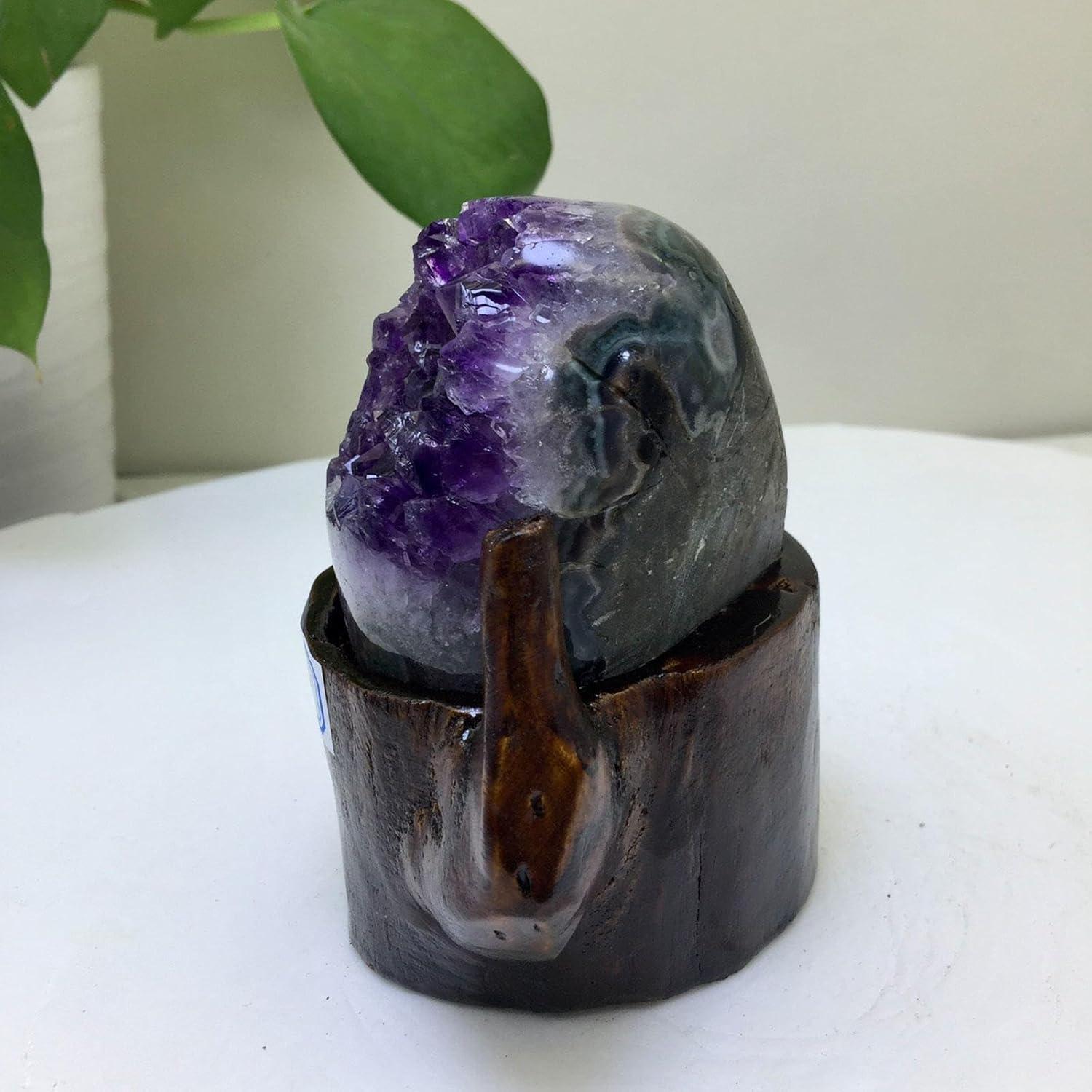 Natürlicher Amethyst-Kristallcluster Heilkristalle Geode 1.1lbs