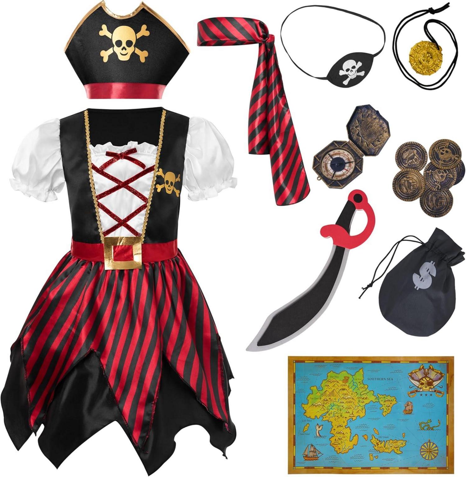 Kinder Piratenkostüm Prinzessin Halloween Rollenspiel Set