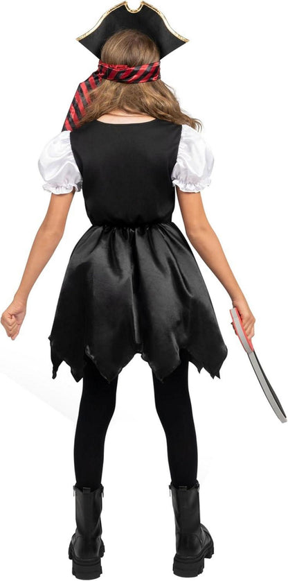 Kinder Piratenkostüm Buccaneer Prinzessin Mädchen Halloween Kleid S (5-7