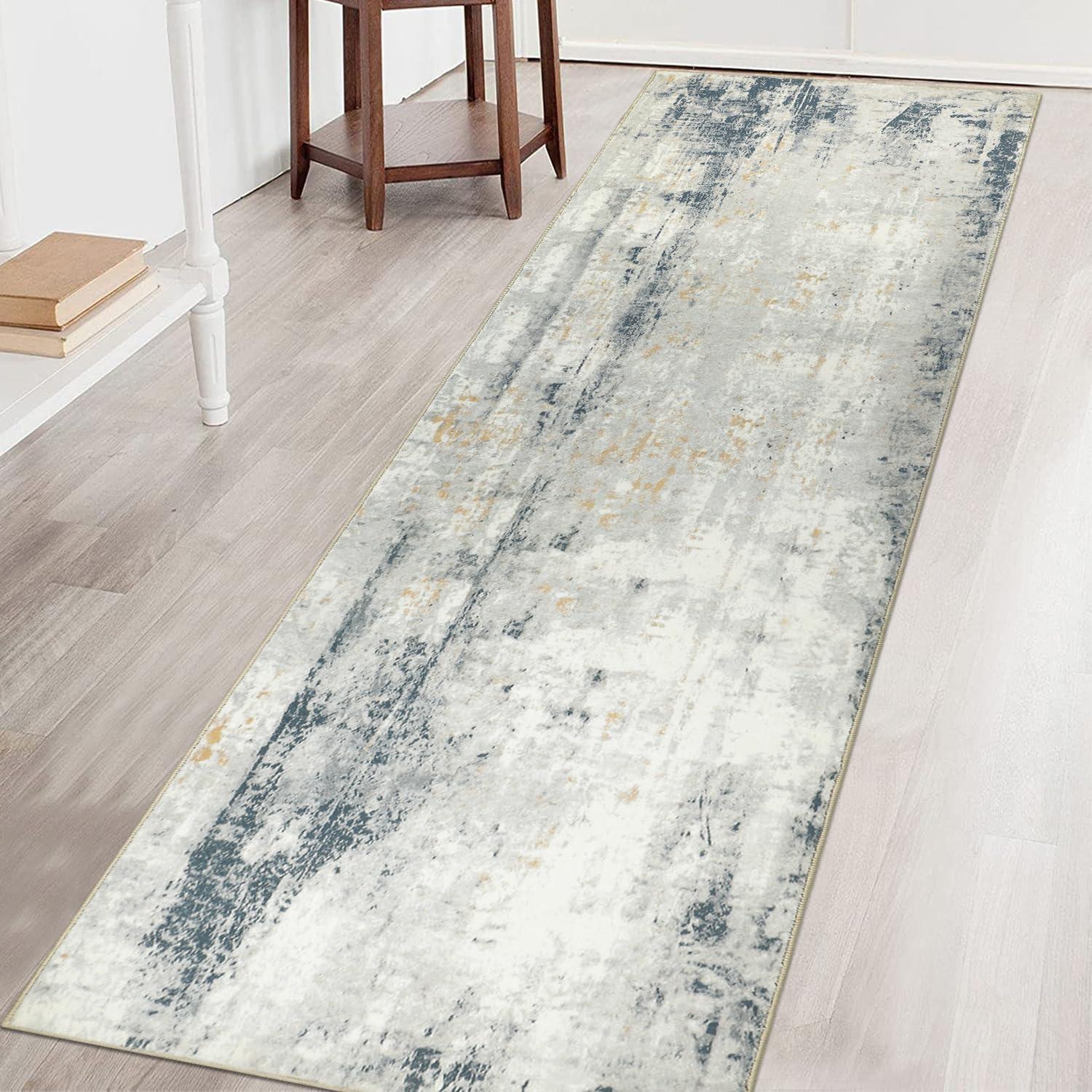 Teppichläufer Flur Küche rutschfest Waschbar 65x240cm Läufer Lang Schlafzimmer Wohnzimmer