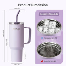 Blackube 1200ml Trinkbecher mit Deckel und Strohhalm aus