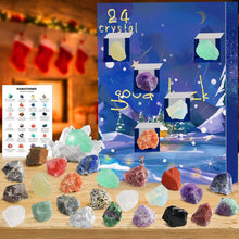 Adventskalender Kristalle Mineralien Edelsteine Countdown 2024