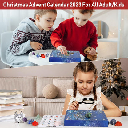 Adventskalender 2024 für Kinder mit natürlichen Kristallen und Edelsteinen