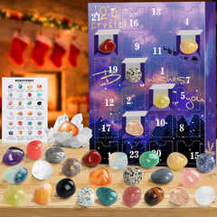 24 Kristalle Mineralien Edelsteine Adventskalender 2024 für Kinder
