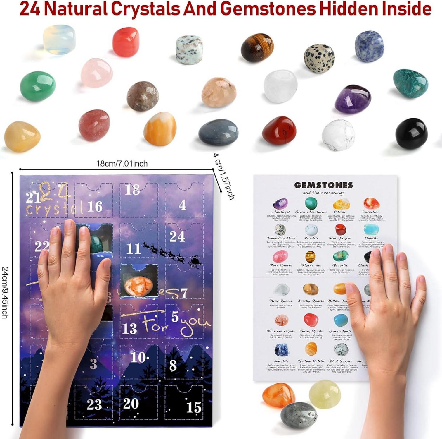 Adventskalender 2024 Kristalle für Kinder Edelsteine