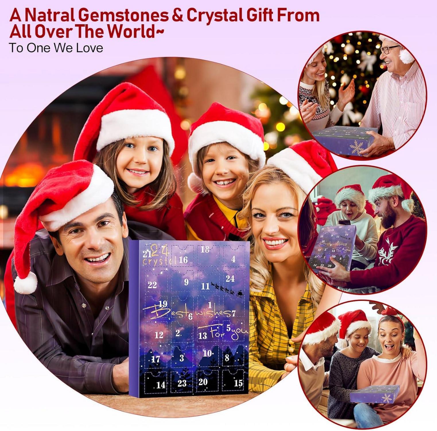 Adventskalender 2024: Kristalle Mineralien Edelsteine Weihnachten für