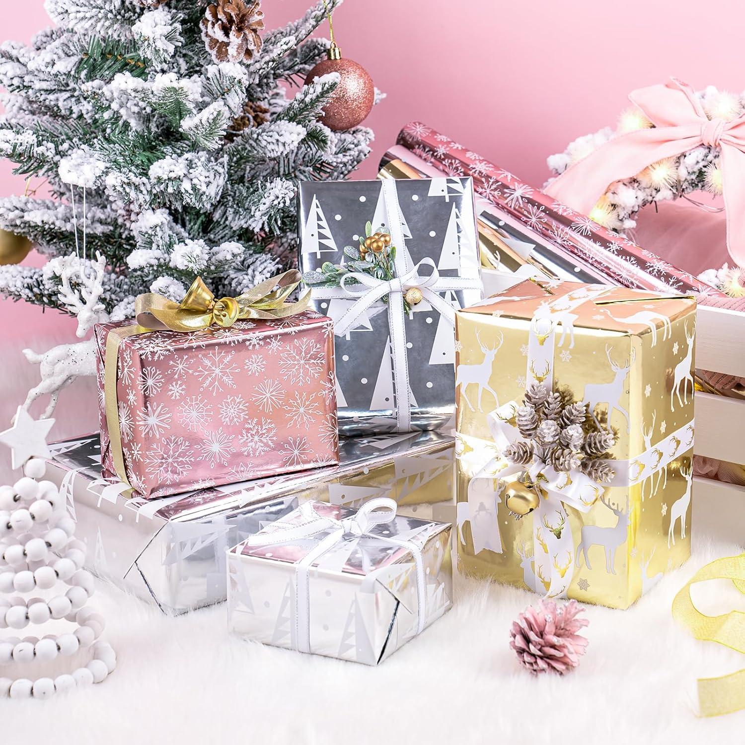Weihnachts-Geschenkpapierrolle 3 Rollen 43,2 x 305 cm