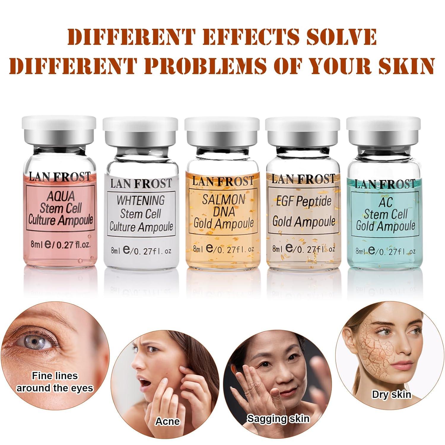 BB Facial Glow Serum Hyaluronic Acid Essence 12 PCS Skin Care Kit 8ml