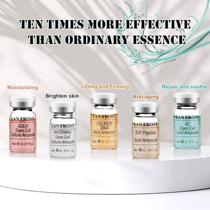 BB Facial Glow Serum Hyaluronic Acid Essence 12 PCS Skin Care Kit 8ml