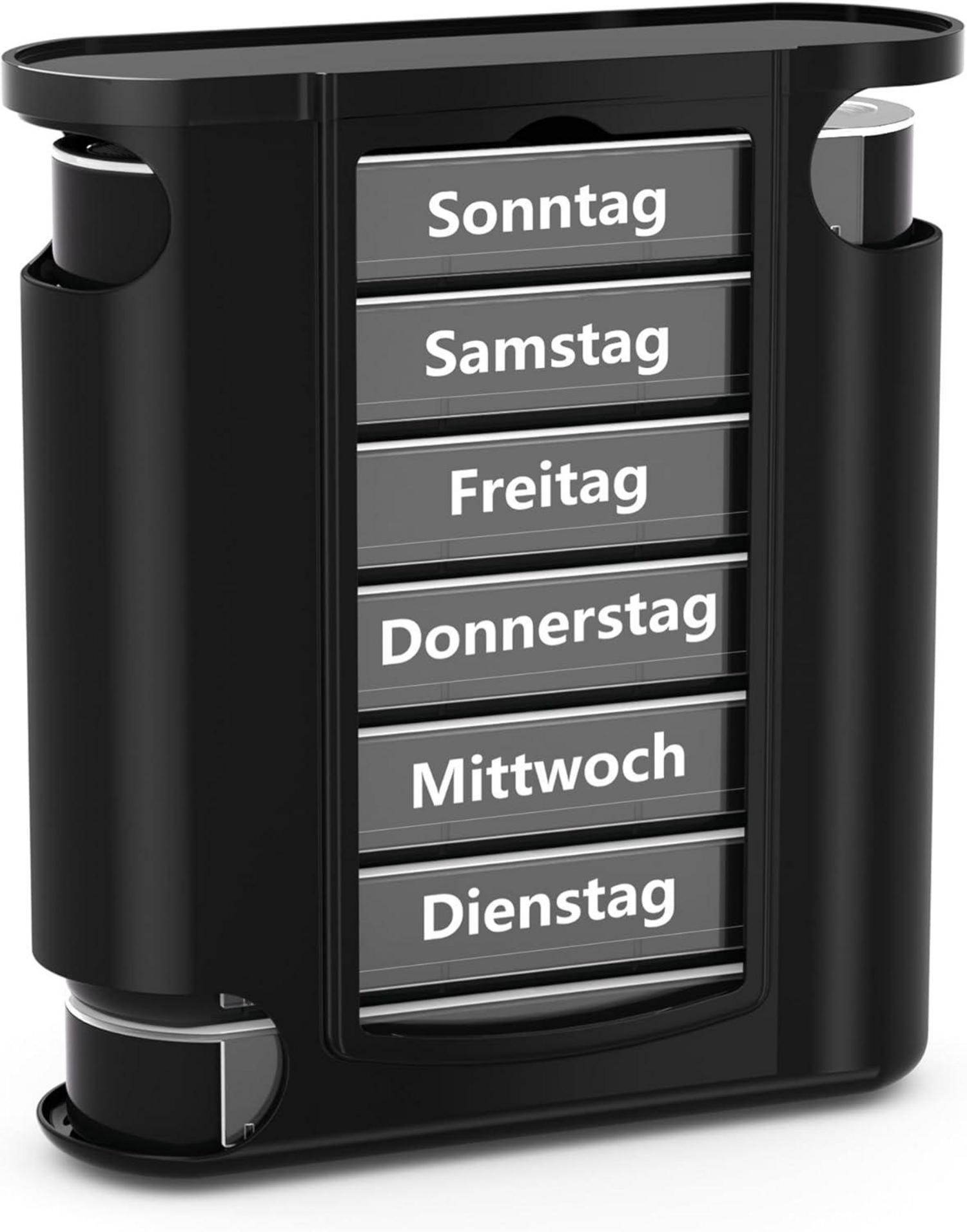 Tablettenbox 7 Tage 4 Fächer Morgens Abends Nachts