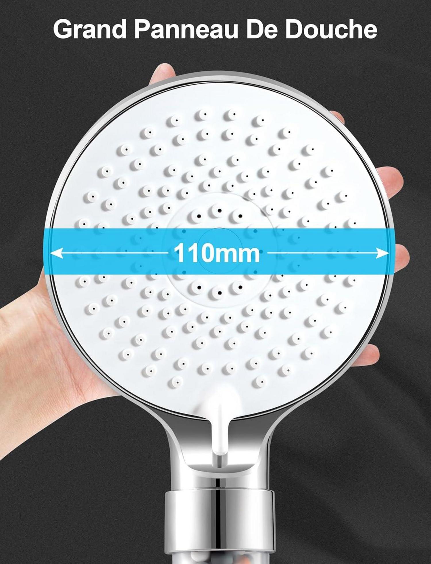 Magichome Wassersparender Duschkopf 5 Strahlarten, 3-Lagen-Filtration