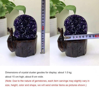 DECORN 2,2 Pfund Natürliche Amethyst-Kristallcluster für Heilung & Dekoration