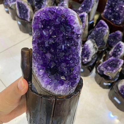 Natürlicher Amethyst-Kristallcluster Uruguay-Geode 2,2 Pfund Heilkristallxyz