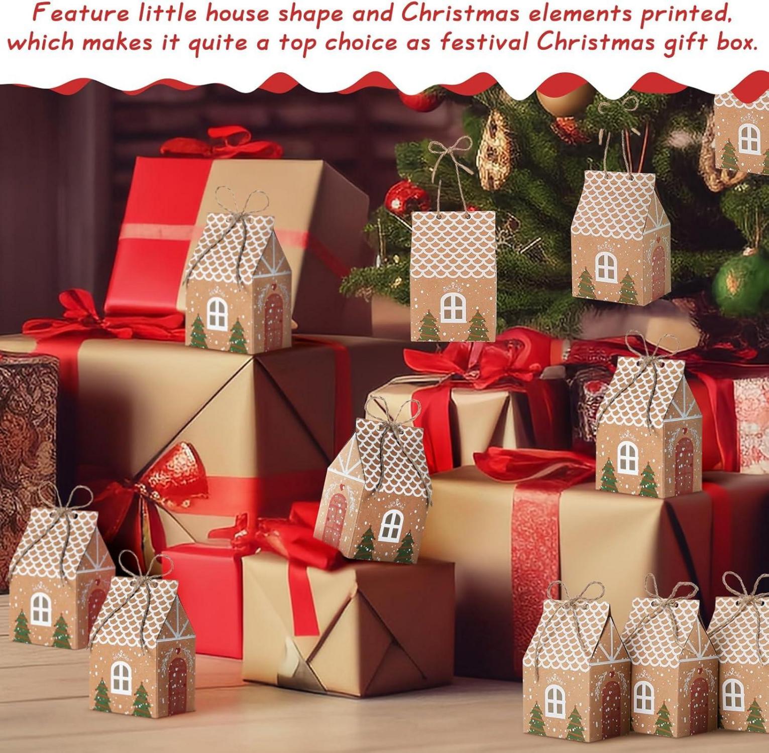 30 Stück Weihnachten Kraftpapier Party-Geschenkboxen