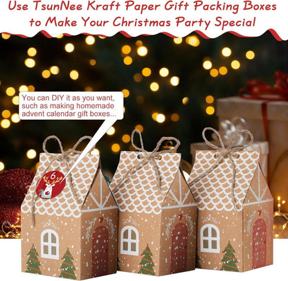 Weihnachten Party Geschenkboxen Kraftpapier Süßigkeiten 30er Pack