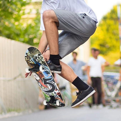 Skateboard 78,9 cm Doppel-Kick Deck für Anfänger und Fortgeschrittene