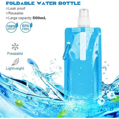 Faltbare Wasserflaschen 500ML BPA-frei Outdoor Sport 6 Stück