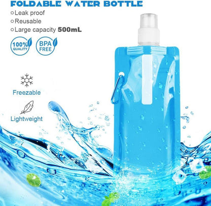Faltbare Wasserflaschen 500ML BPA-freie Trinkflaschen 6er Set