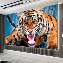 Diamond Painting Set 5D Diamantbilder Tiger Brüllen Wanddekoration