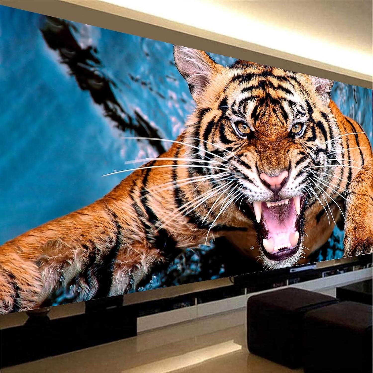 Diamond Painting Set 5D Tiger Brüllen Bilder Erwachsene