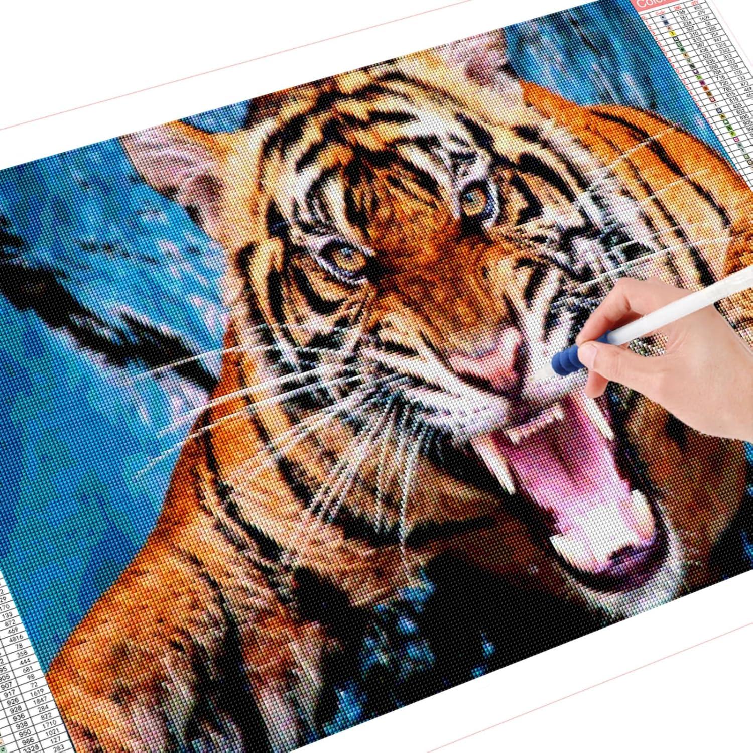 Diamond Painting Tiger Brüllen Erwachsene Set 5D XXL 120x50cm