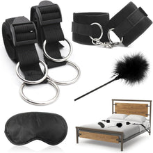 Bondage Set: Handschellen, Augenbinde & Federkitzler BDSM Toy