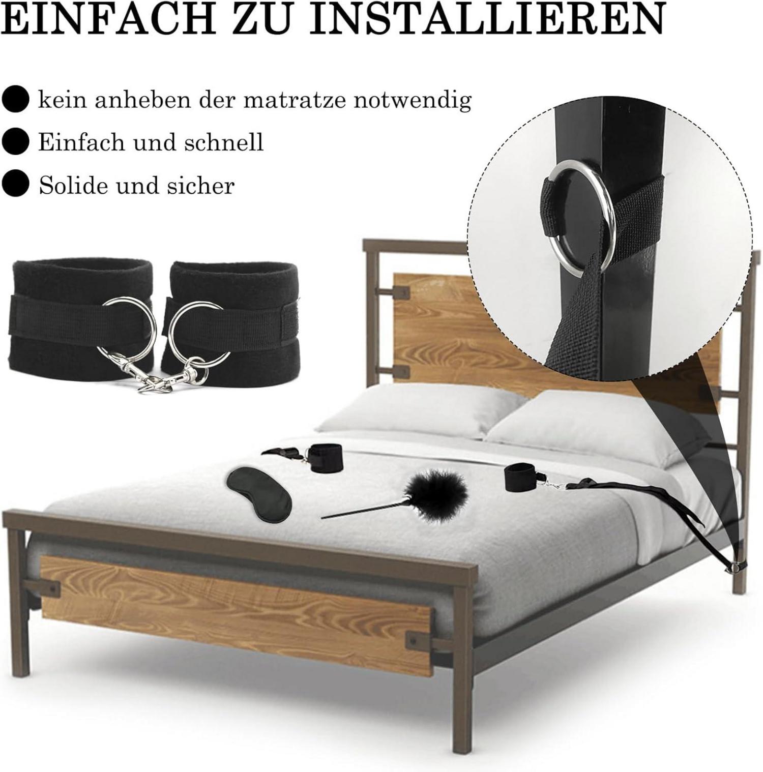 Bondage Set: Handschellen, Augenbinde & Federkitzler BDSM Toy