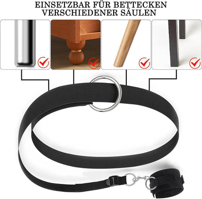 BDSM Set: Handschellen, Augenbinde, Federkitzler - Hochwertiges Erotikspielzeug
