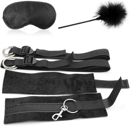 BDSM Fesselset Bett Handschellen Augenbinde Erotikspielzeug