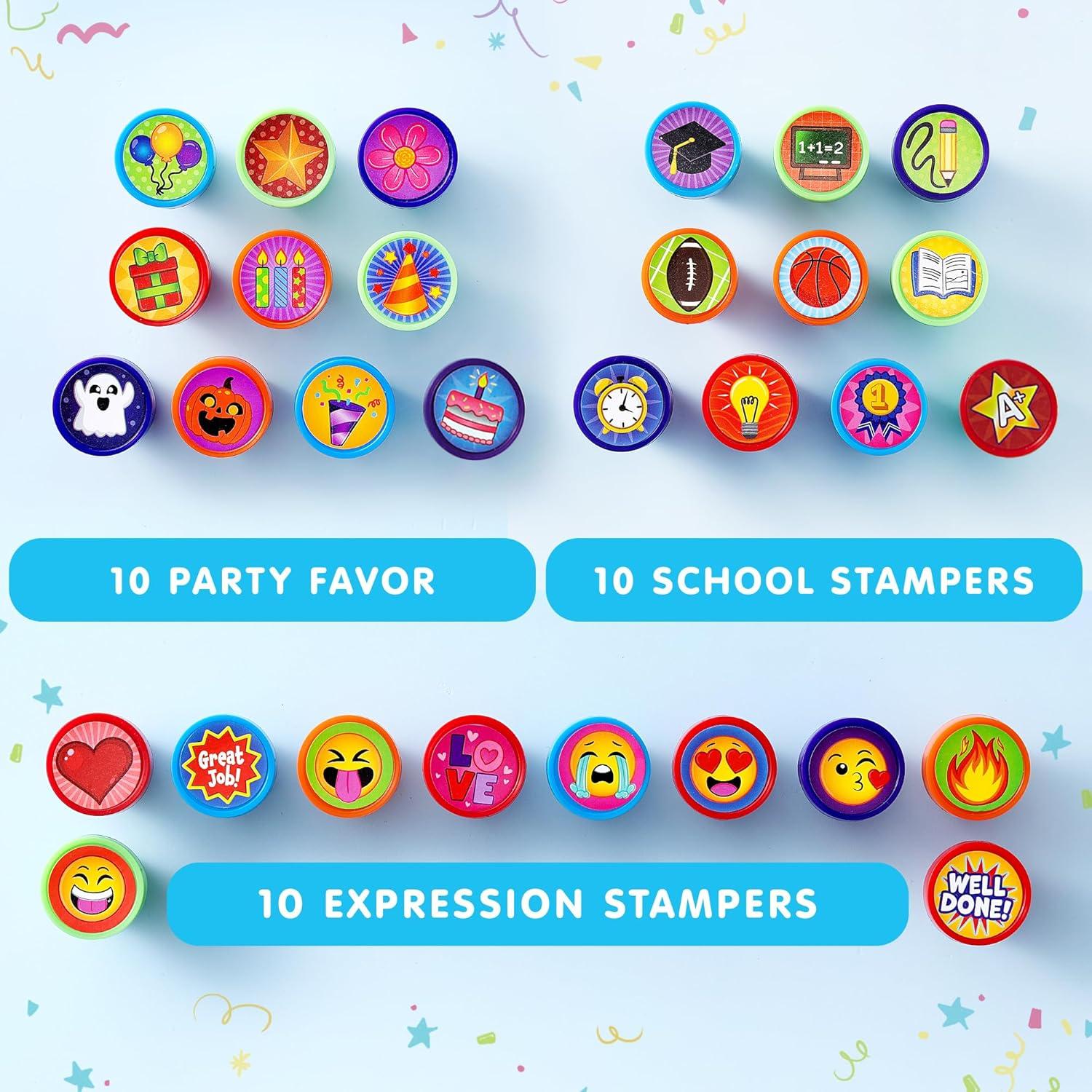 Kinder Stempel Set mit 50 verschiedenen Designs