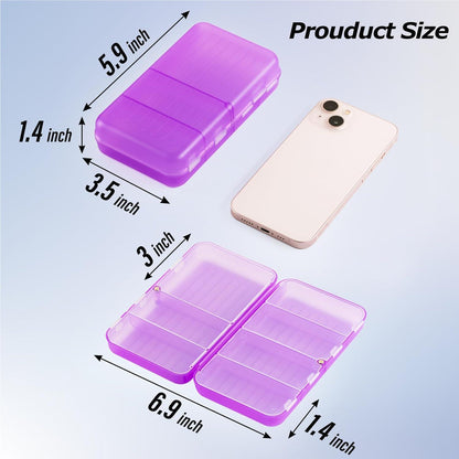 Yaklim Magnetischer Reise-Pillen-Organizer 7 Fächer tragbar Vitamin