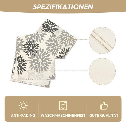 Dahlien Tischläufer Grau Herbst Dekoration 40x140 cm Artoid Mode