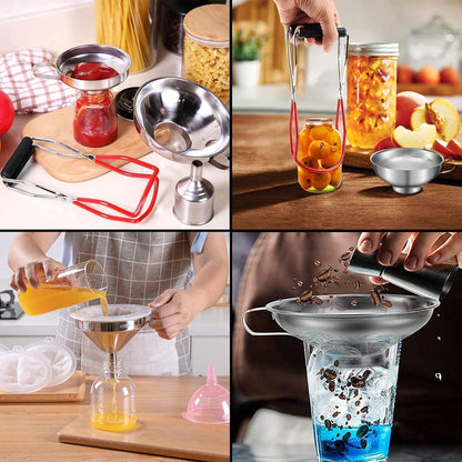 Edelstahl Trichter Set 7-tlg. für Küche & Einmachgläser