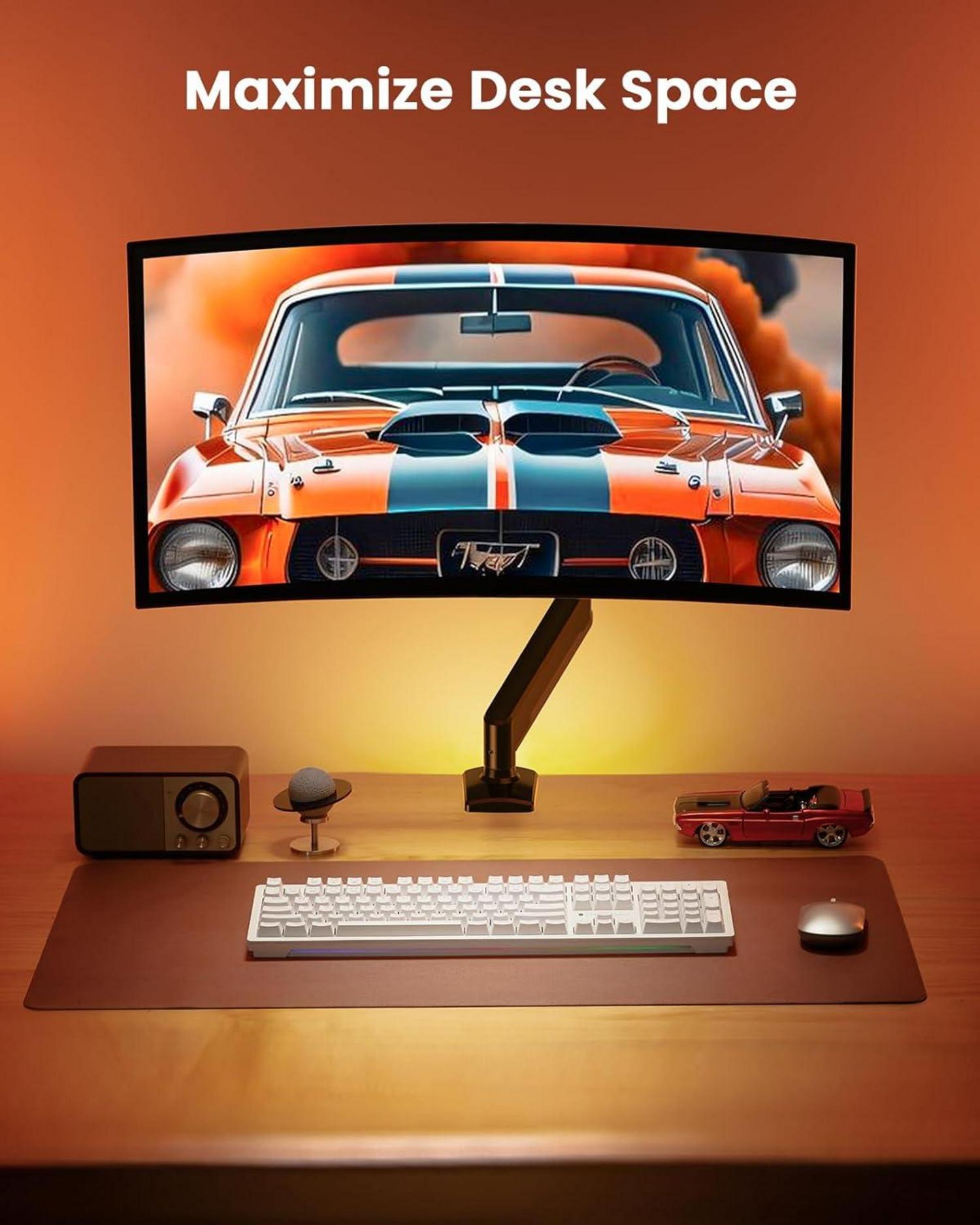 Monitor Halterung für 13-32 Zoll Bildschirme, Gasfeder Arm, VESA 75