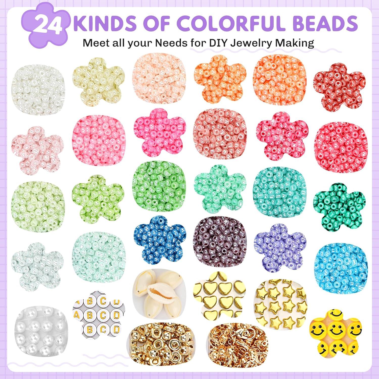 NORSHY Perlen Set 12200 Stück DIY Armband Schmuck Machen Kit