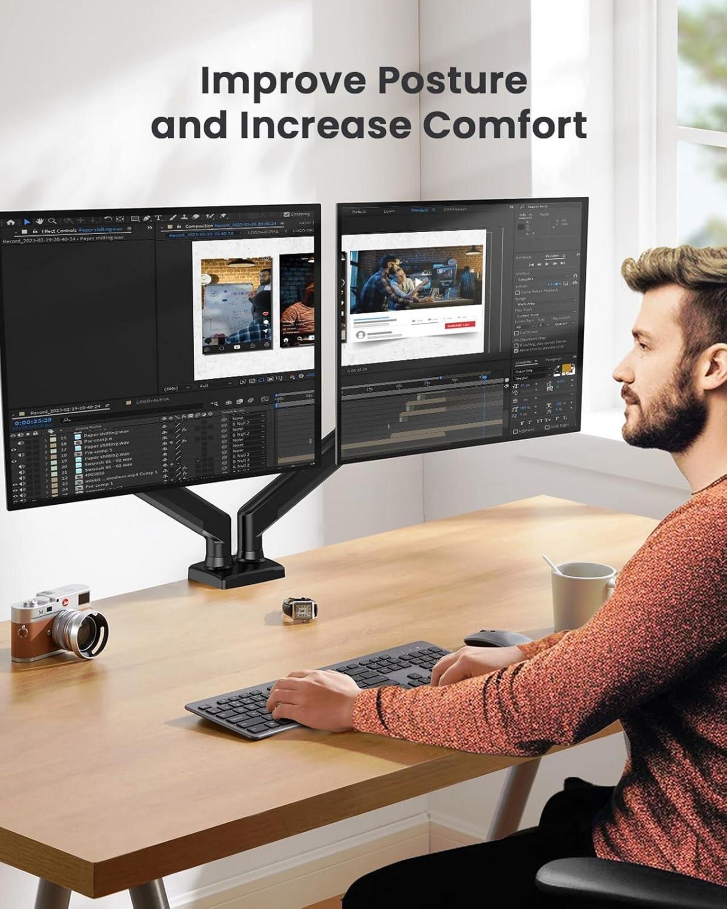 Monitor Halterung für 17-32 Zoll Bildschirme, Tragfähigkeit 2-10