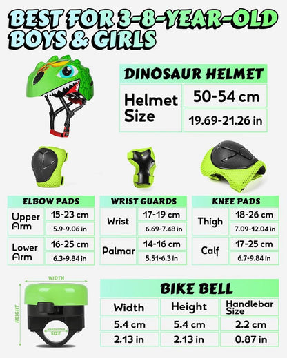 Fahrradhelm Kinder 3D Cartoon Skateboard Roller Grün S 50-54cm