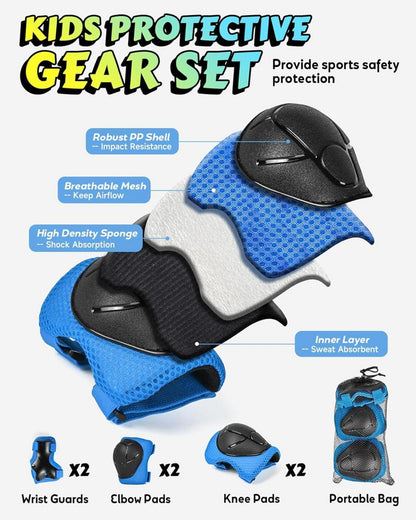 Fahrradhelm Kinder 3D Cartoon Design Verstellbar Blau inkl. Klingel