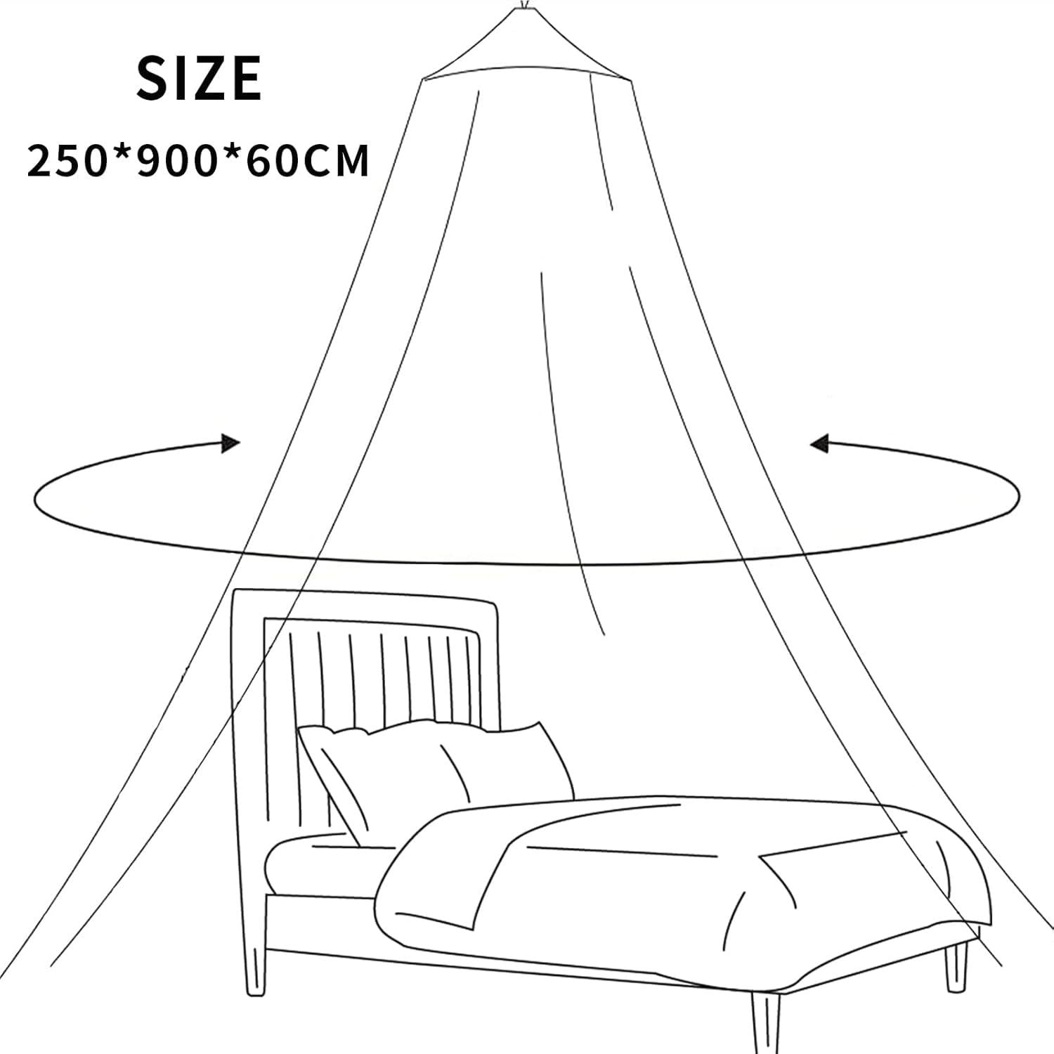 Moskitonetz Doppelbett in weiß, Mückennetz für Reise und Camping