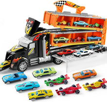 Rennauto Transporter Truck Spielzeug Set für Jungen 3+ Sound & Licht
