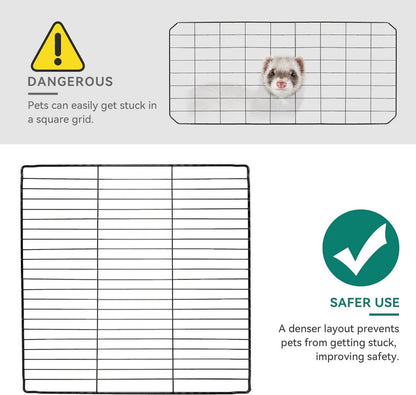 3-stöckiger Katzenkäfig Draußen DIY-Katzengehege Schwarz 71x71x104cm