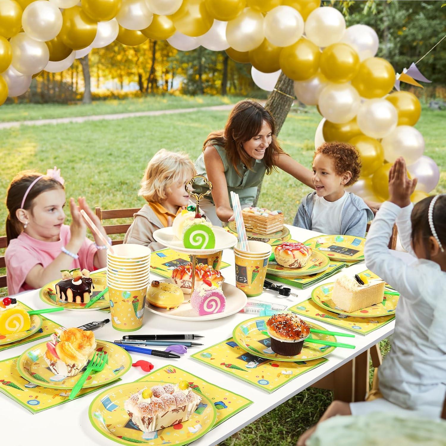 Schulanfang Servietten Set 60-teilig für 20 Personen Party Deko