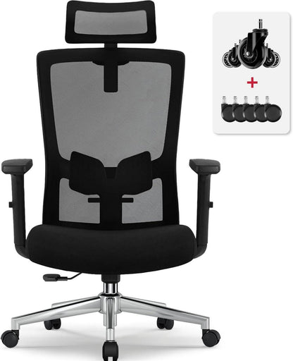 Ergonomischer Bürostuhl Verstellbar 150 kg, Drehstuhl mit