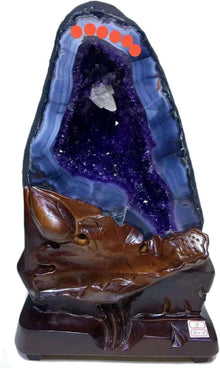 Große Amethyst-Geode Cluster Naturkristall Heilsteine Reiki Meditation