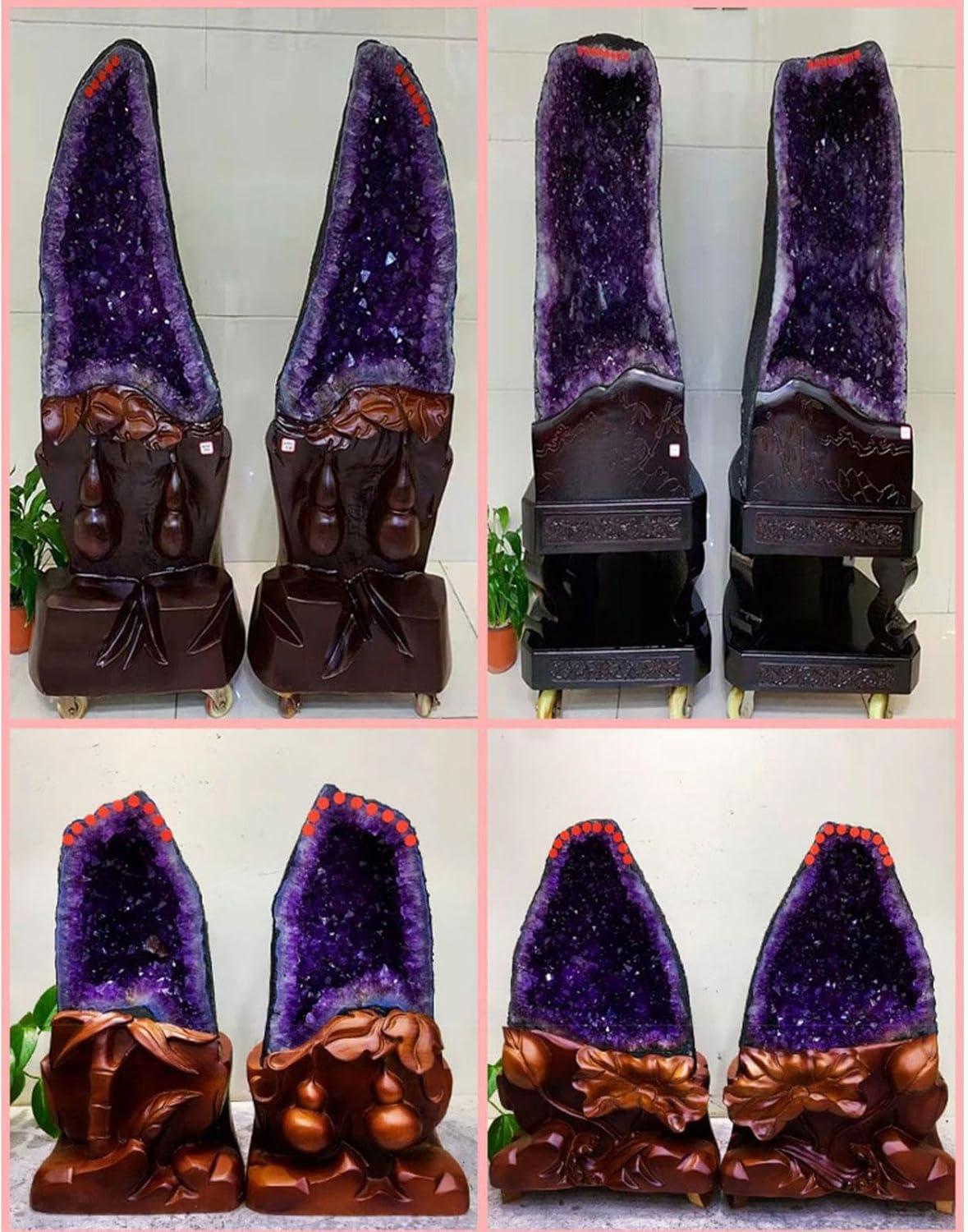Große Amethyst-Geode Cluster, Rohes Amethyst-Naturkristall, Echte Amethyst-Heilsteine